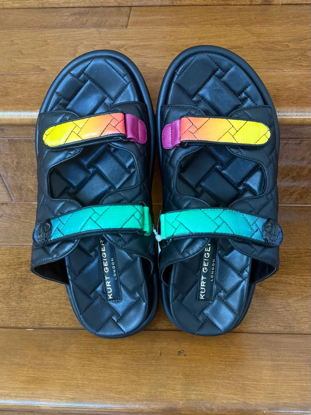 NWOT Kurt Geiger London Men’s Orson Leather Side Sandals